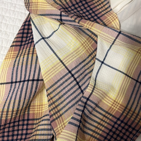 Plaid Charming Charlie Wrap Midi Ruffled Dress/ Size 1X - Picture 5 of 10